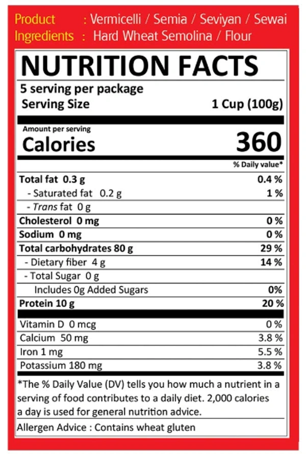 Savorit Cut Vermicelli - வெடஂடிய​ சேமியா - 1kg
